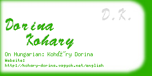 dorina kohary business card